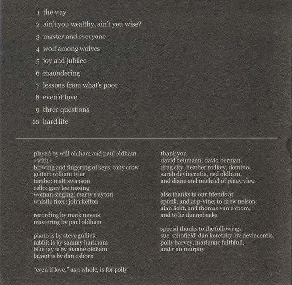Bonnie "Prince" Billy : Master And Everyone (CD, Album)