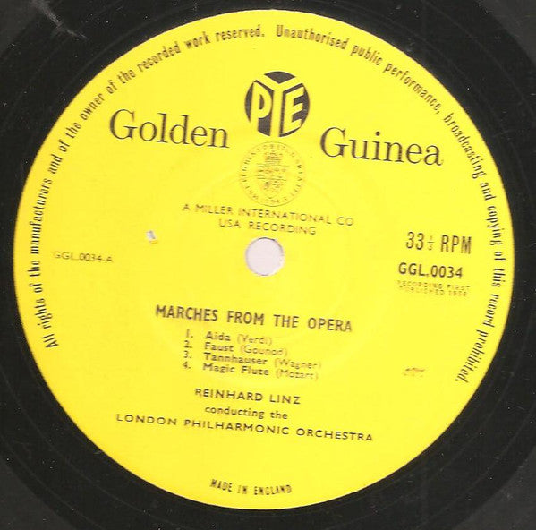 The London Philharmonic Orchestra*, Reinhard Linz : Marches From The Opera (LP, Album)