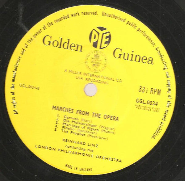 The London Philharmonic Orchestra*, Reinhard Linz : Marches From The Opera (LP, Album)