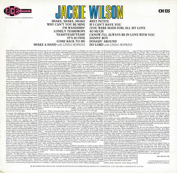 Jackie Wilson : Reet Petite (LP, Comp, Mono)