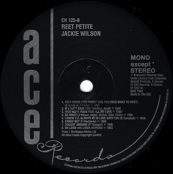 Jackie Wilson : Reet Petite (LP, Comp, Mono)