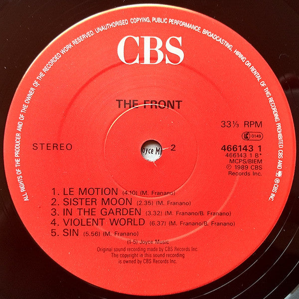 The Front (3) : The Front (LP, Album)