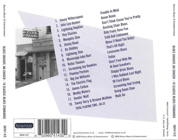 Various : Blues Straight, No Chaser - 18 Classic Blues Standards (CD, Comp)