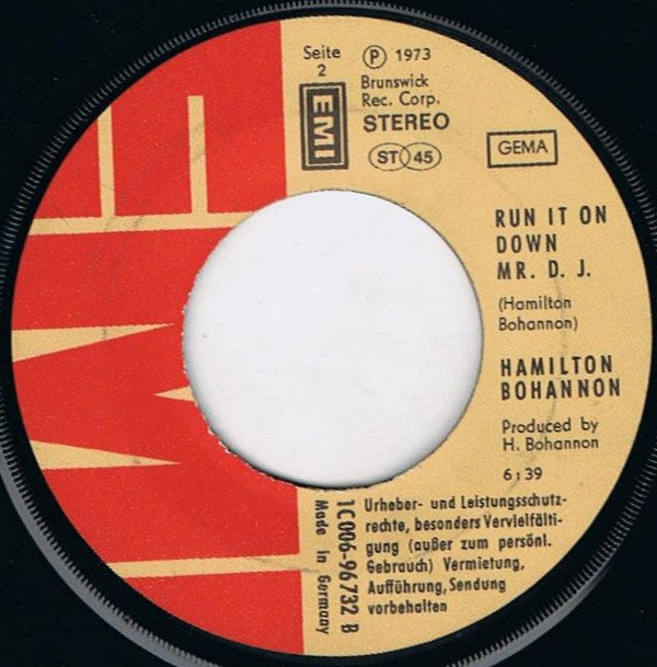 Hamilton Bohannon : Disco Stomp (7", Single)