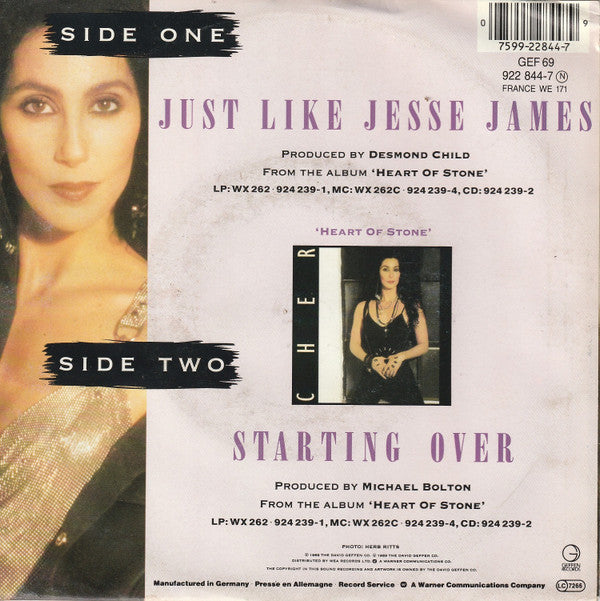 Cher : Just Like Jesse James (7", Single)