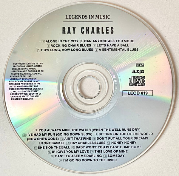 Ray Charles : Legends In Music (CD, Comp)