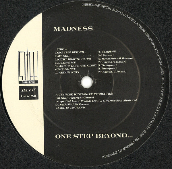 Madness : One Step Beyond ... (LP, Album, RP, Cor)