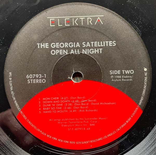 The Georgia Satellites : Open All Night (LP, Album)