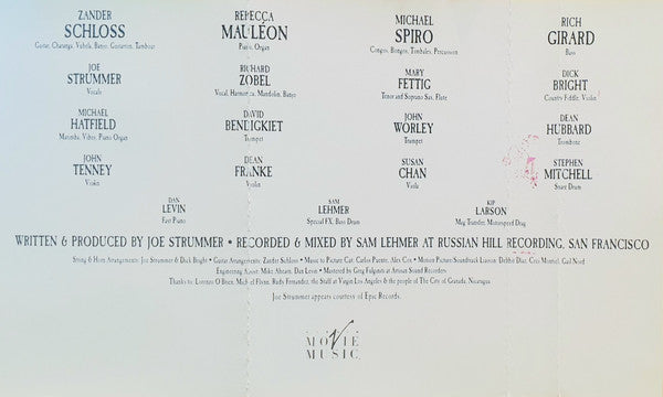 Joe Strummer : Walker (Original Motion Picture Soundtrack) (Cass, Album)