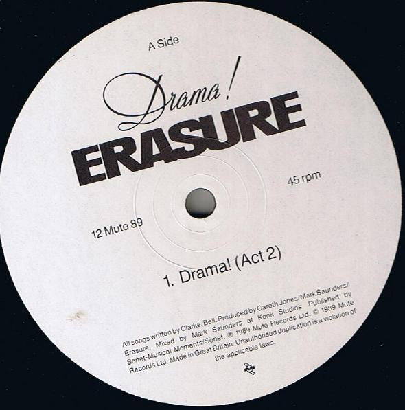 Erasure : Drama! (12", Single, MPO)