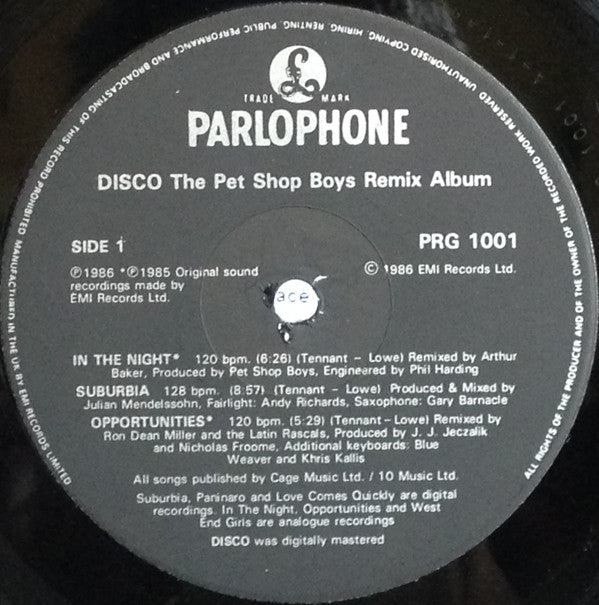 Pet Shop Boys : Disco (LP, Album, Comp)