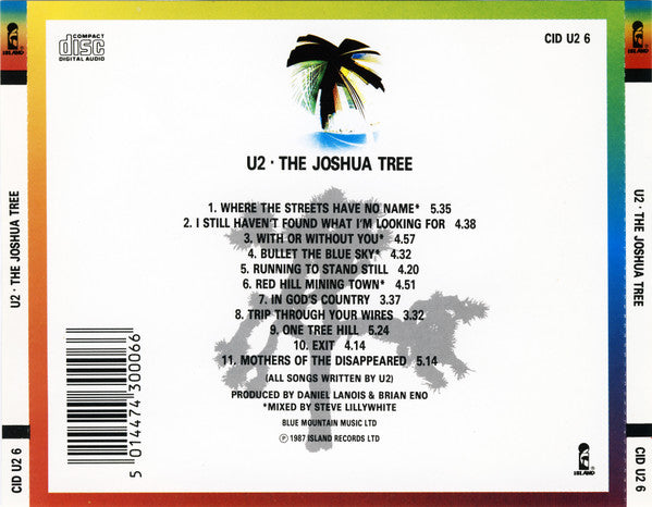 U2 : The Joshua Tree (CD, Album, RE, PDO)