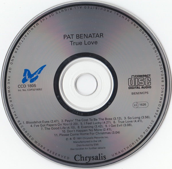 Pat Benatar : True Love (CD, Album)