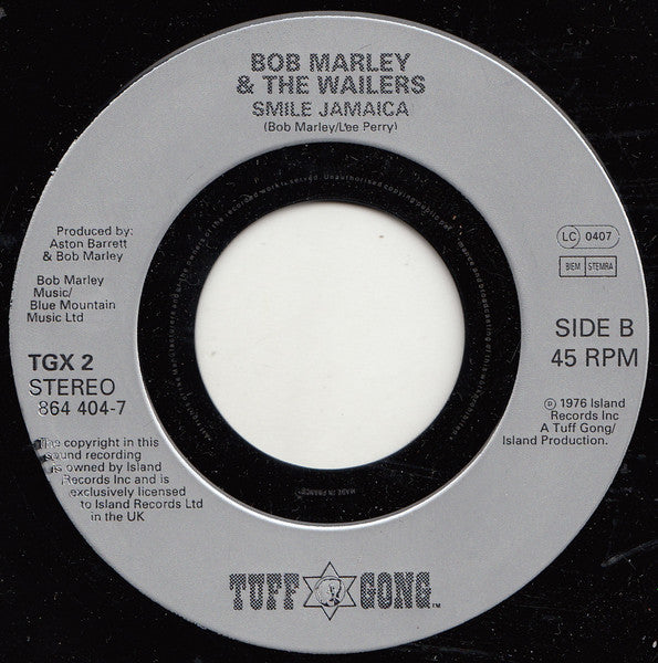 Bob Marley : Iron Lion Zion (7", Single, Jukebox, Sil)