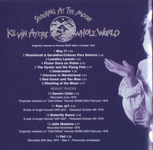 Kevin Ayers And The Whole World : Shooting At The Moon (CD, Album, RE, RM)