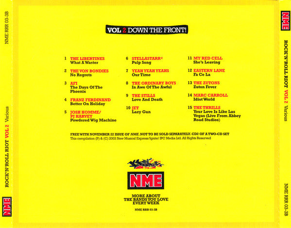 Various : Rock'N'Roll Riot (Vol 2 Down The Front!) (CD, Comp, CD2)