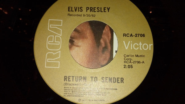 Elvis Presley : Return To Sender / Where Do You Come From (7", Single, RE)