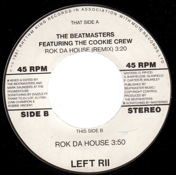 The Beatmasters Featuring The Cookie Crew : Rok Da House (7", Single,  )