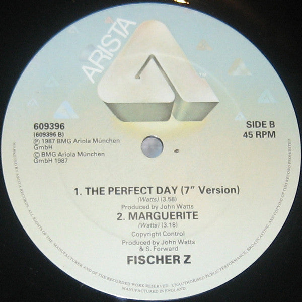 Fischer-Z : Perfect Day (12", Single)