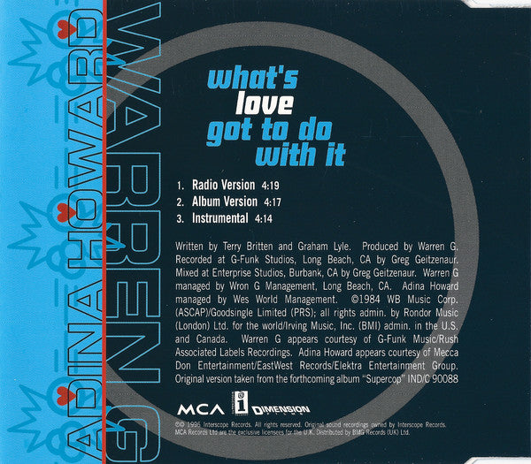 Warren G Featuring Adina Howard : What's Love Got To Do With It (CD, Single)