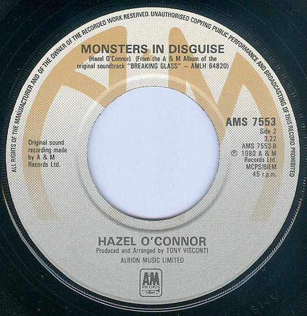 Hazel O'Connor : Eighth Day (7", Single, Lar)