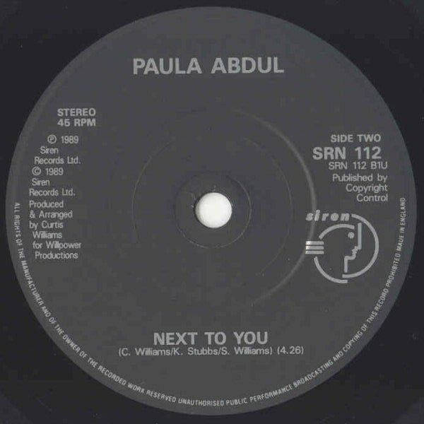 Paula Abdul : Forever Your Girl (7", Single, Pap)