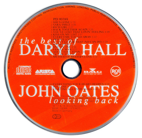 Daryl Hall & John Oates : The Best Of Daryl Hall & John Oates: Looking Back (CD, Comp)