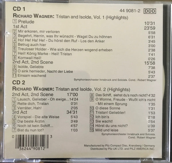 Richard Wagner - Robert Wagner (4) / Symphonieorchester Innsbruck : Tristan & Isolde (Highlights) Vol. 1 & 2 (2xCD, Comp)