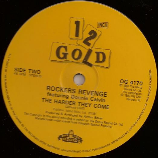 Rockers Revenge Featuring Donnie Calvin : Walking On Sunshine / The Harder They Come (12")