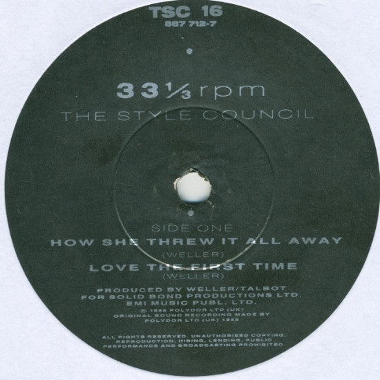 The Style Council : 1|2|3|4 EP (How She Threw It All Away) (A Summer Quartet) (7", EP, Bla)