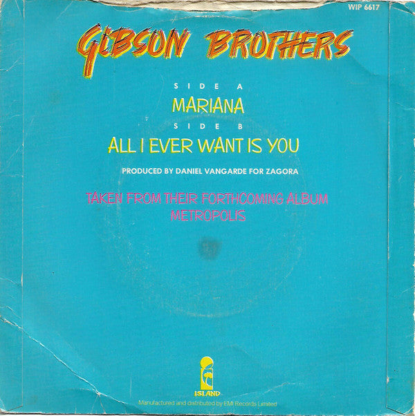 Gibson Brothers : Mariana (7", M/Print)