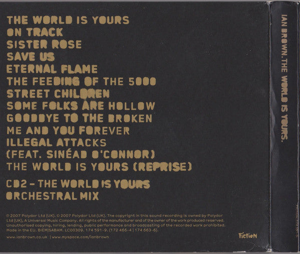 Ian Brown : The World Is Yours (2xCD, Album, S/Edition, Sli)