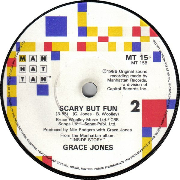 Grace Jones : I'm Not Perfect (But I'm Perfect For You) (7", Single)