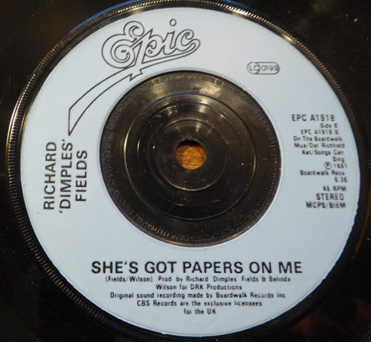 Richard 'Dimples' Fields : I've Got To Learn To Say No! (7", Single, Inj)