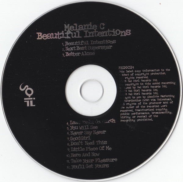 Melanie C : Beautiful Intentions (CD, Album, Sli)