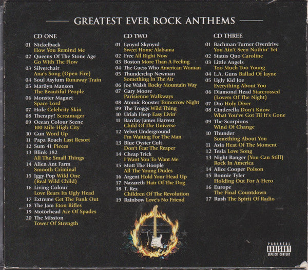 Various : Greatest Ever! Rock Anthems (3xCD, Comp + Box)