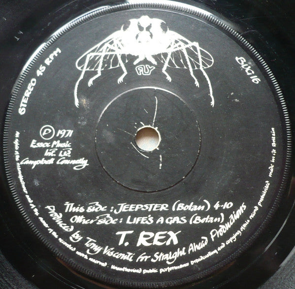 T. Rex : Jeepster / Life's A Gas (7", Single, Sol)