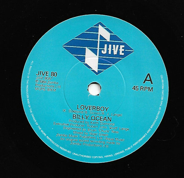 Billy Ocean : Loverboy (7", Single, Sol)