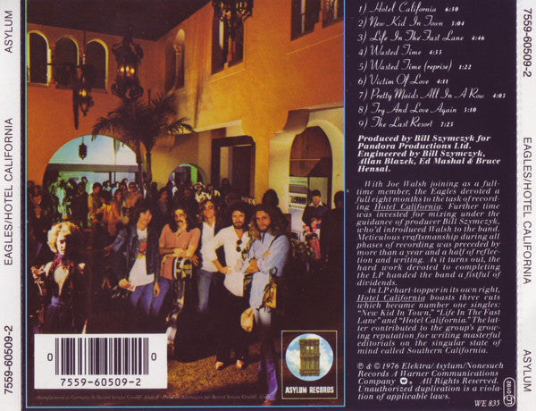 Eagles : Hotel California (CD, Album, RE, RM, WMM)