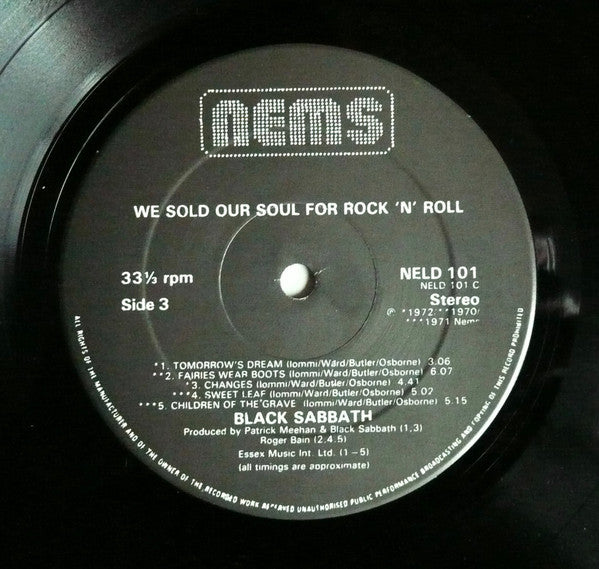 Black Sabbath : We Sold Our Soul For Rock 'N' Roll (2xLP, Comp)