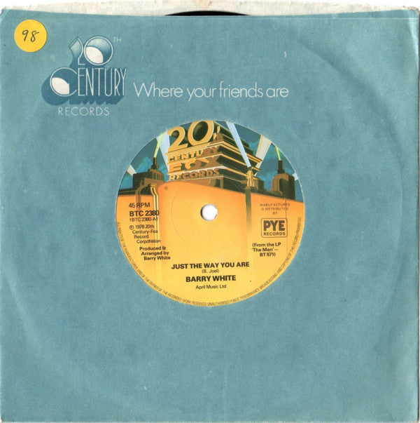 Barry White : Just The Way You Are (7", Single, Sol)