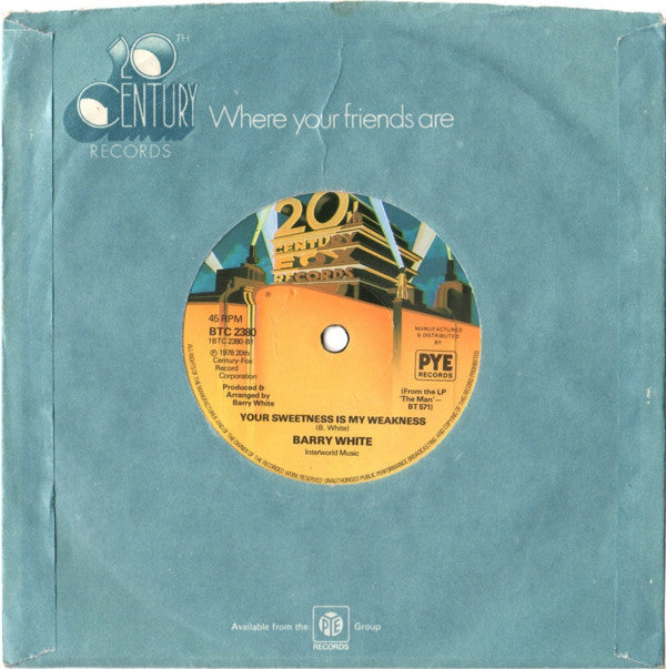 Barry White : Just The Way You Are (7", Single, Sol)