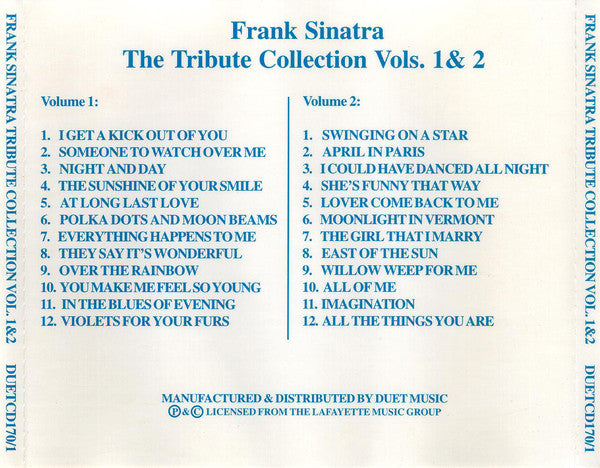 Frank Sinatra : The Tribute Collection Vol.1 & 2 (2xCD, Comp)