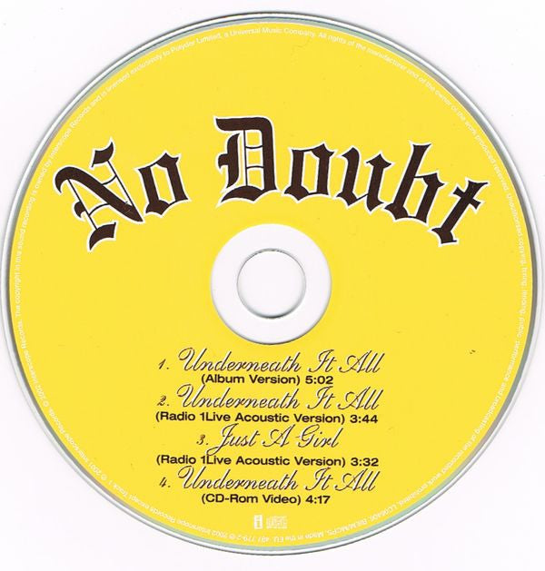 No Doubt : Underneath It All (CD, Single, Enh)