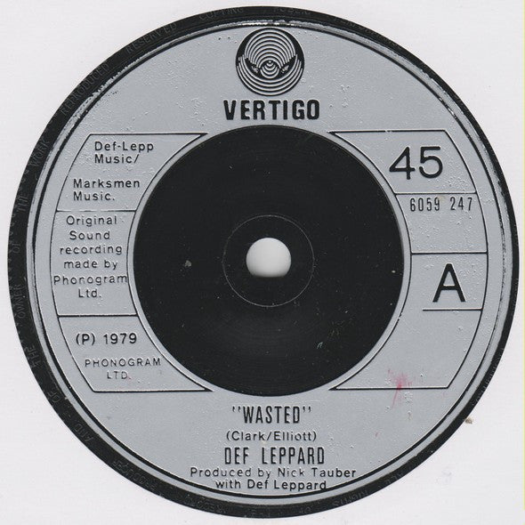 Def Leppard : Wasted (7", Single)