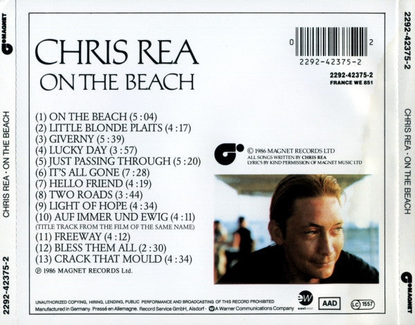 Chris Rea : On The Beach (CD, Album, RE)
