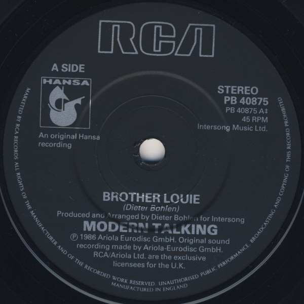 Modern Talking : Brother Louie (7", Single)