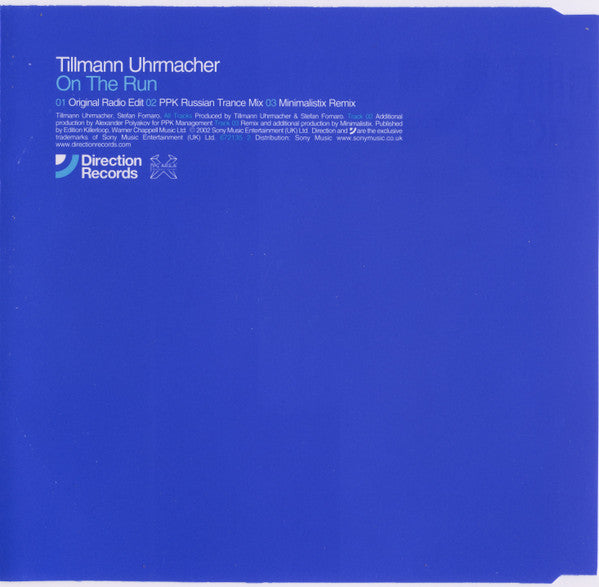 Tillmann Uhrmacher : On The Run (CD, Single)