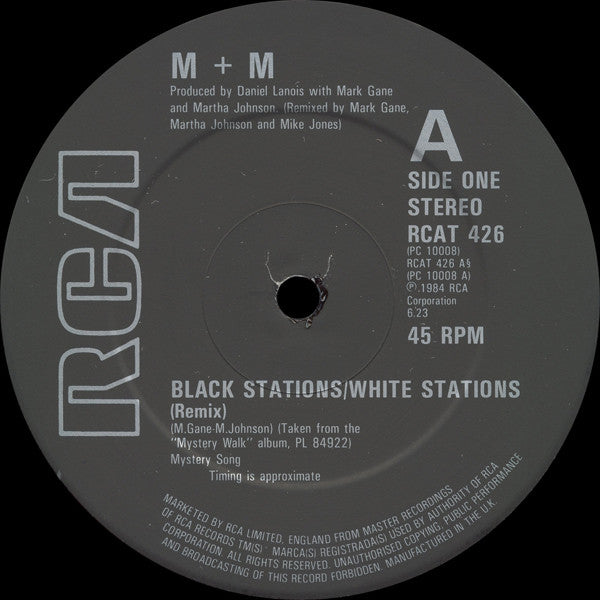 M + M : Black Stations / White Stations (12", CBS)