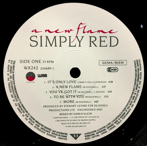 Simply Red : A New Flame (LP, Album, RSA)